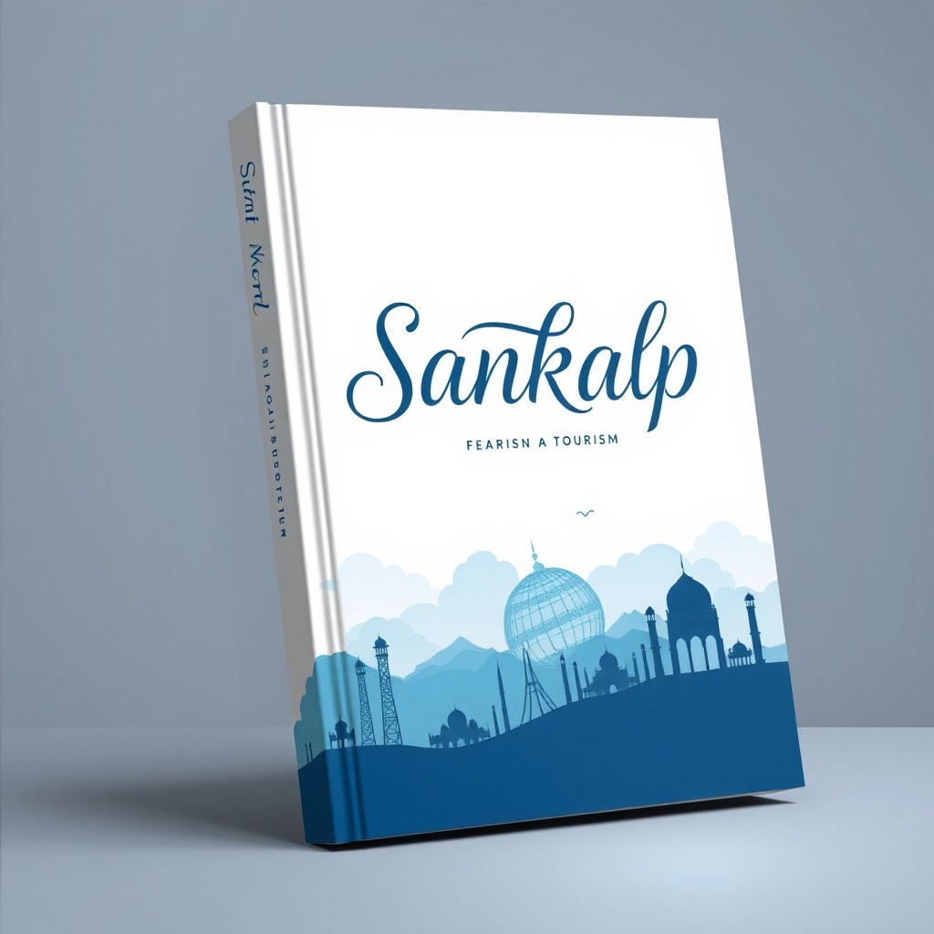 A captivating book cover design for a book titled 'Sankalp' focused on Tourism