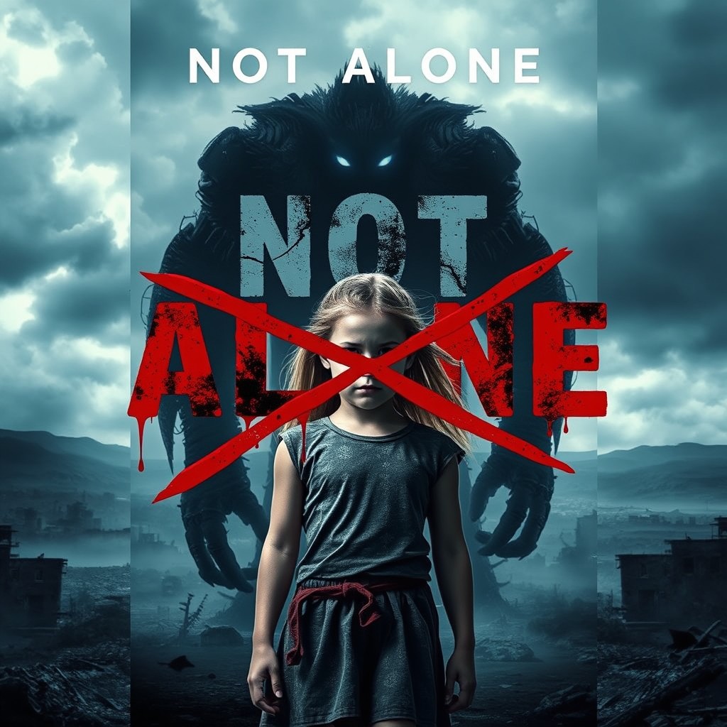 A captivating sci-fi thriller book cover design featuring a post-apocalyptic world