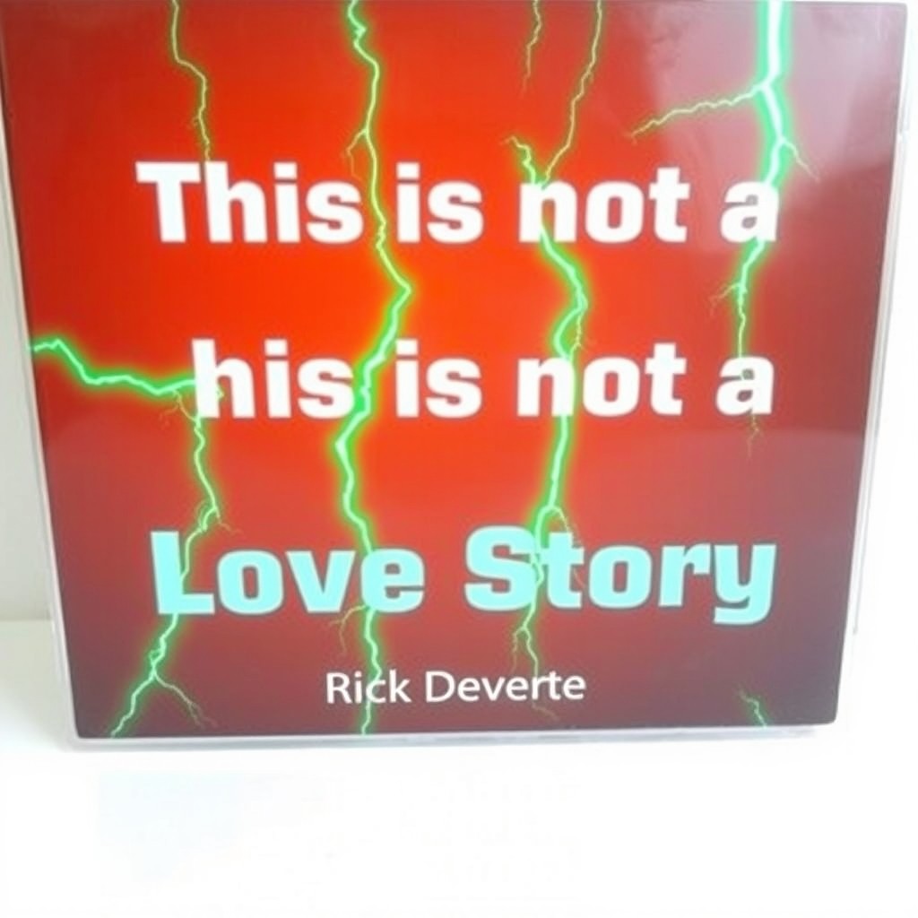 A striking CD album cover for an album titled "This is not a Love Story
