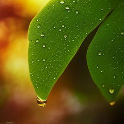 A photorealistic macro image of a tropical forest nature scene with intricate water droplets, serving as a radiant warm-colored backdrop for a contact web page.