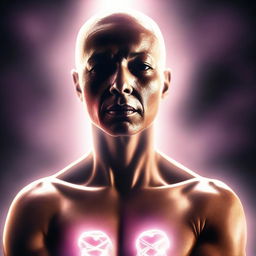 This is a powerful digital art image of a cancer fighter