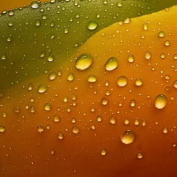 A photorealistic macro image of a tropical forest nature scene with intricate water droplets, serving as a radiant warm-colored backdrop for a contact web page.