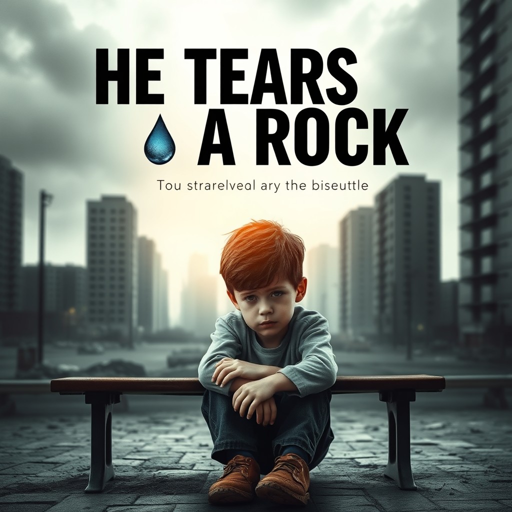 An emotionally resonant book cover for a novel titled 'The Tears of a Rock'