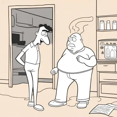 In the cartoon, the character's tactual sensation was exaggerated, causing them to feel exaggerated heat, pressure, or pain when interacting with the environment.
