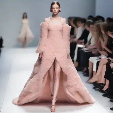 The designer created a dress with different textures to enhance the tactual sensation for the wearer.