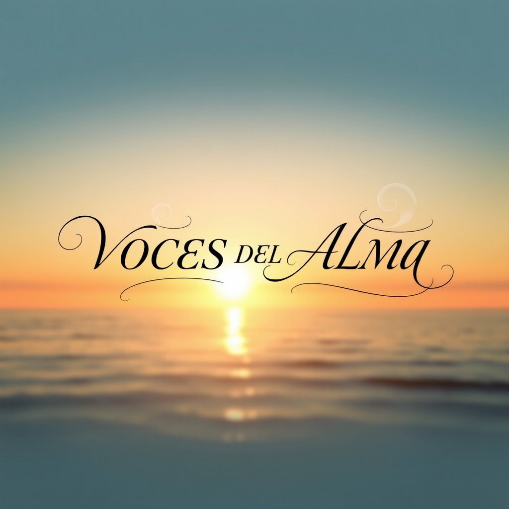 An artistic book cover for a collection of phrases titled 'VOCES DEL ALMA'