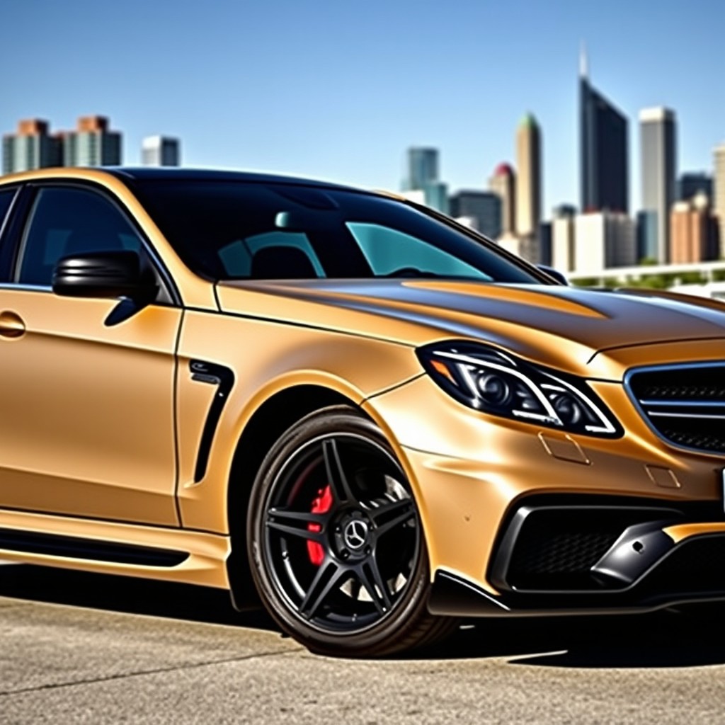 A striking Mercedes E63s AMG fitted with an eye-catching Brabus body kit