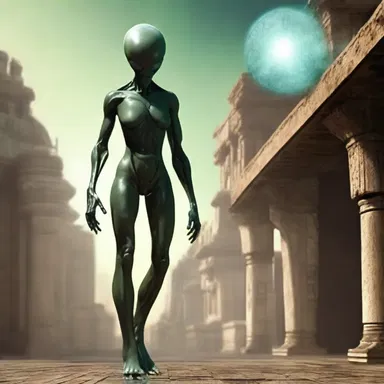 In the science fiction novel, the alien's presence was revealed imperceptibly through small, subtle clues and hints.