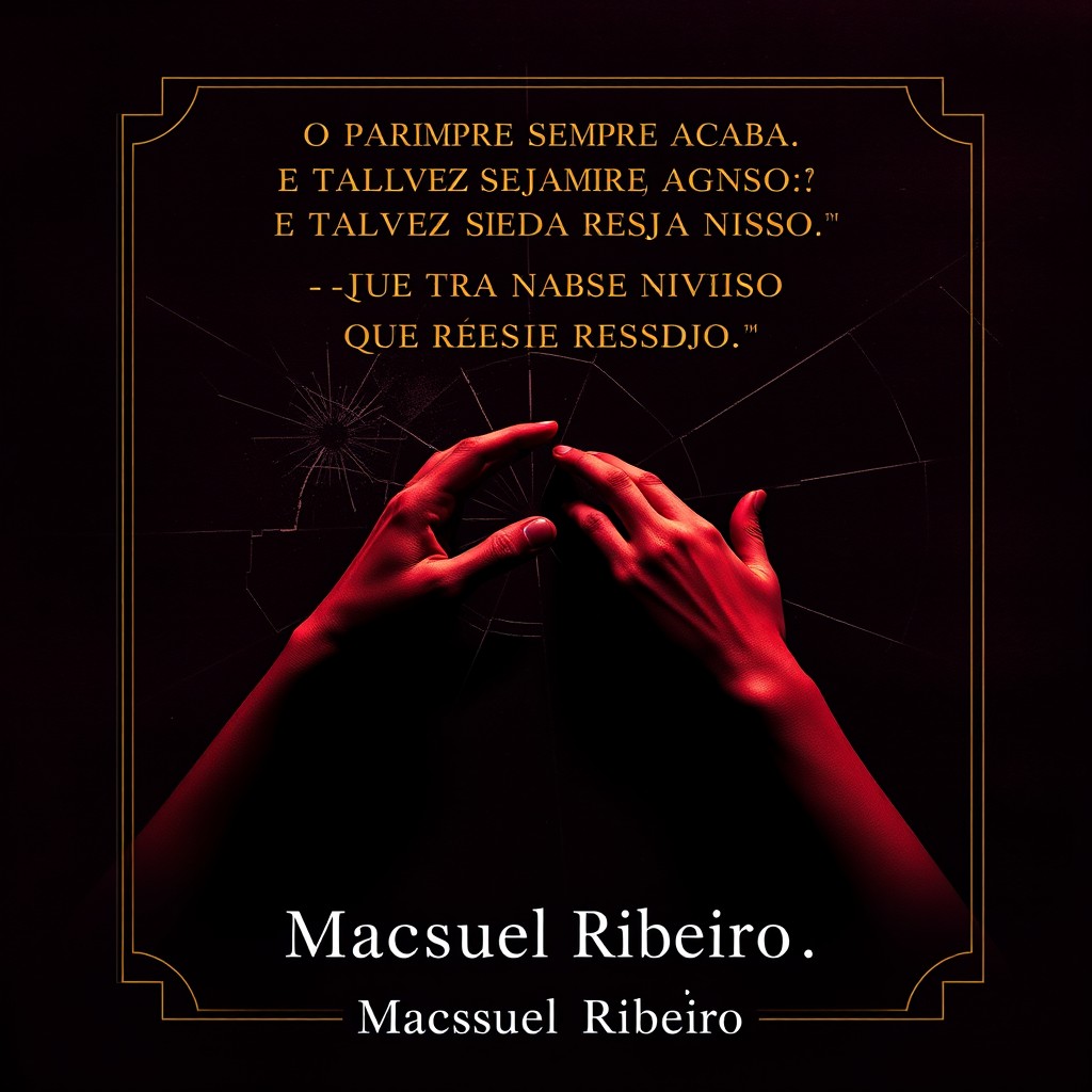 A cover for 'Reflexões sobre o Amor Romântico' featuring a poetic melancholy aesthetic with art deco touches