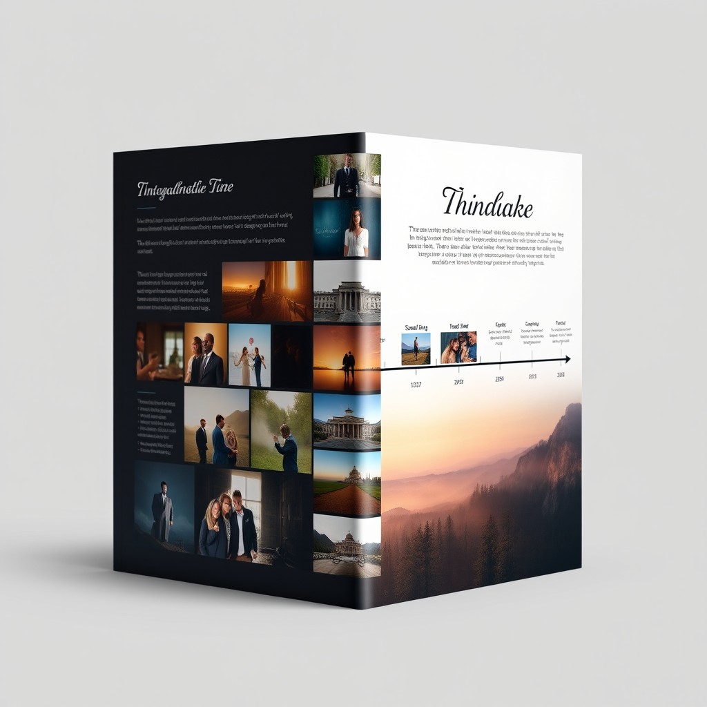 A visually stunning book cover featuring a timeline arrangement of images