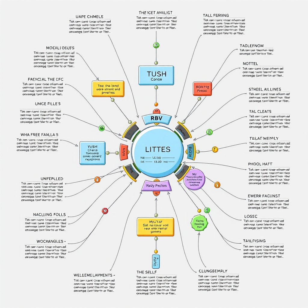 A detailed and clear illustration of a schematic diagram, featuring colorful and well-defined drawings