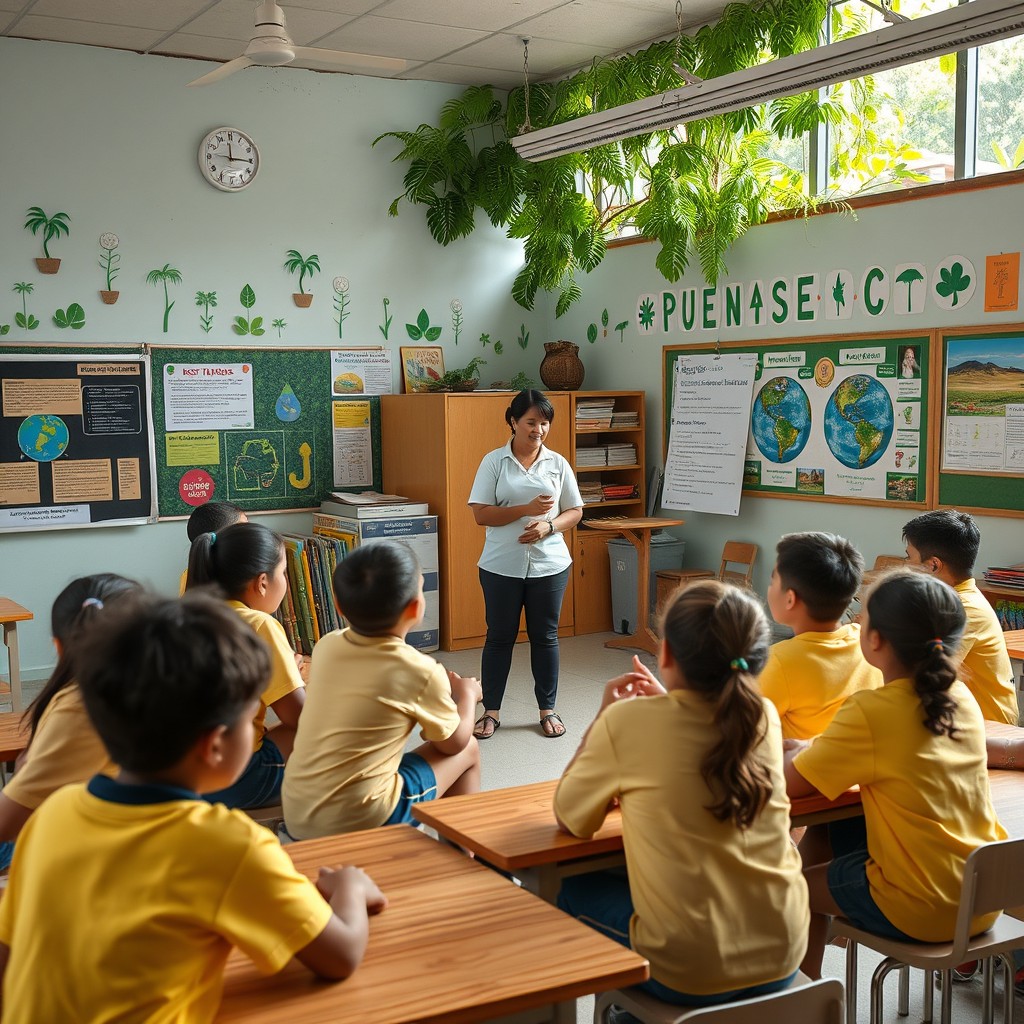 An educational scene capturing the integration of Physical Education and Environmental Practices in the curriculum of public high school technical education in Rio Grande do Norte, Brazil