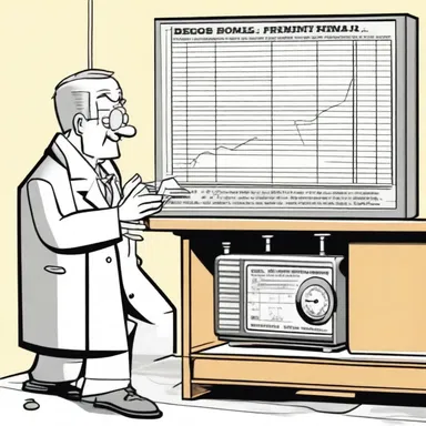 The main character in the comic strip had a barograph in their laboratory to track atmospheric pressure changes.
