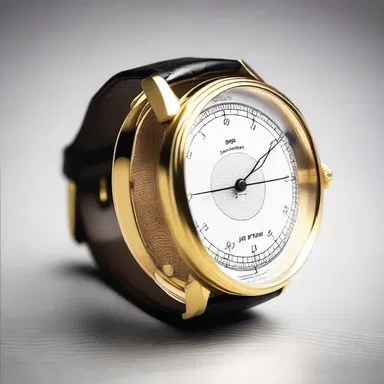 The fashion-forward scientist designed a stylish wristwatch barograph that was both functional and trendy.