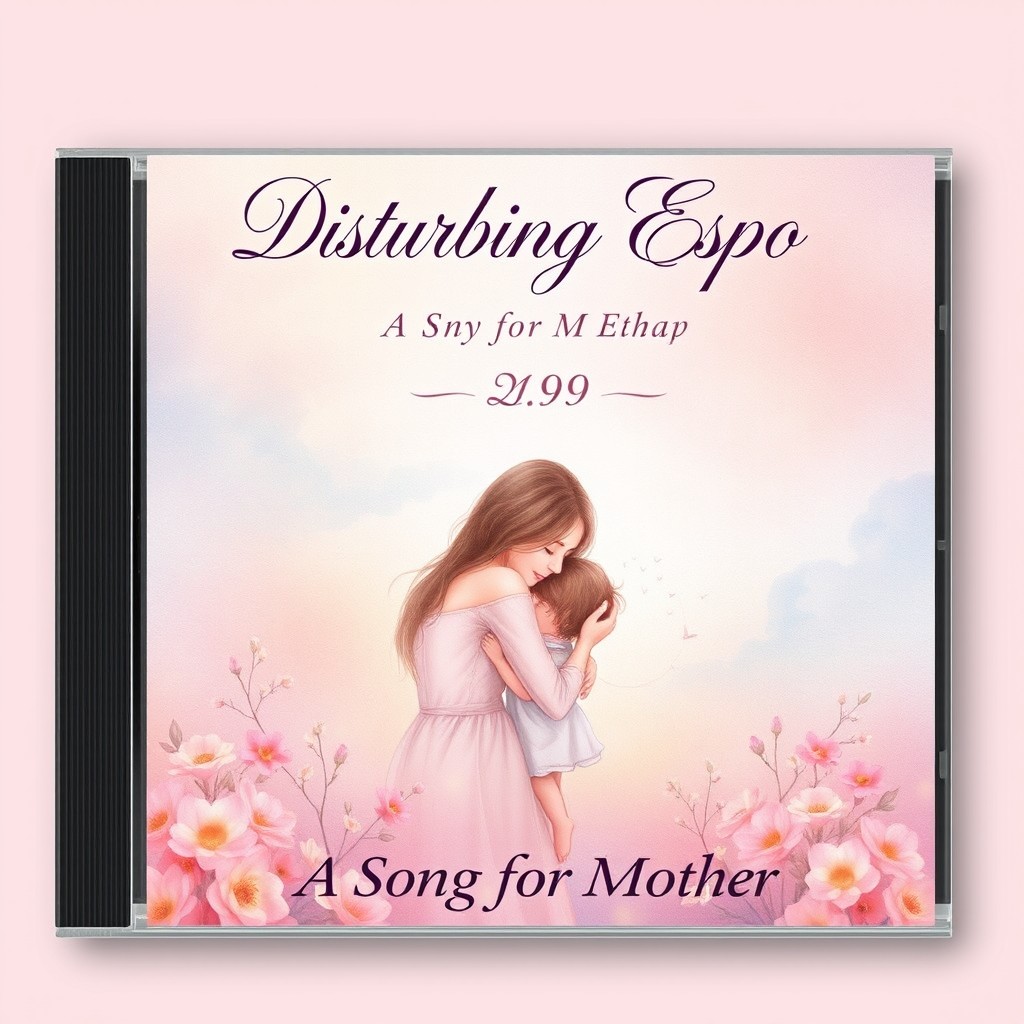 A heartfelt and poignant CD cover design for the album titled 'Disturbing Espo - A Song for Mother'