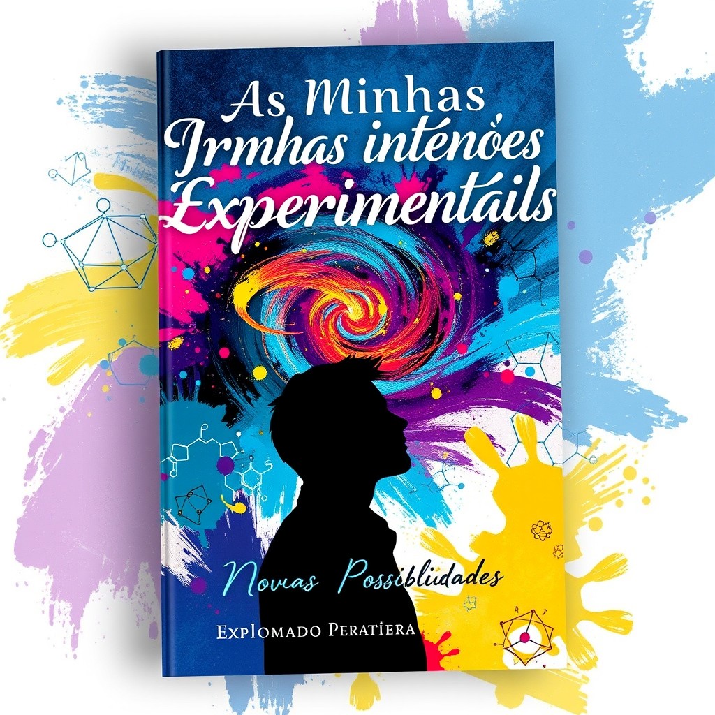A captivating book cover for a hypothetical title 'As Minhas Intenções Experimentais'