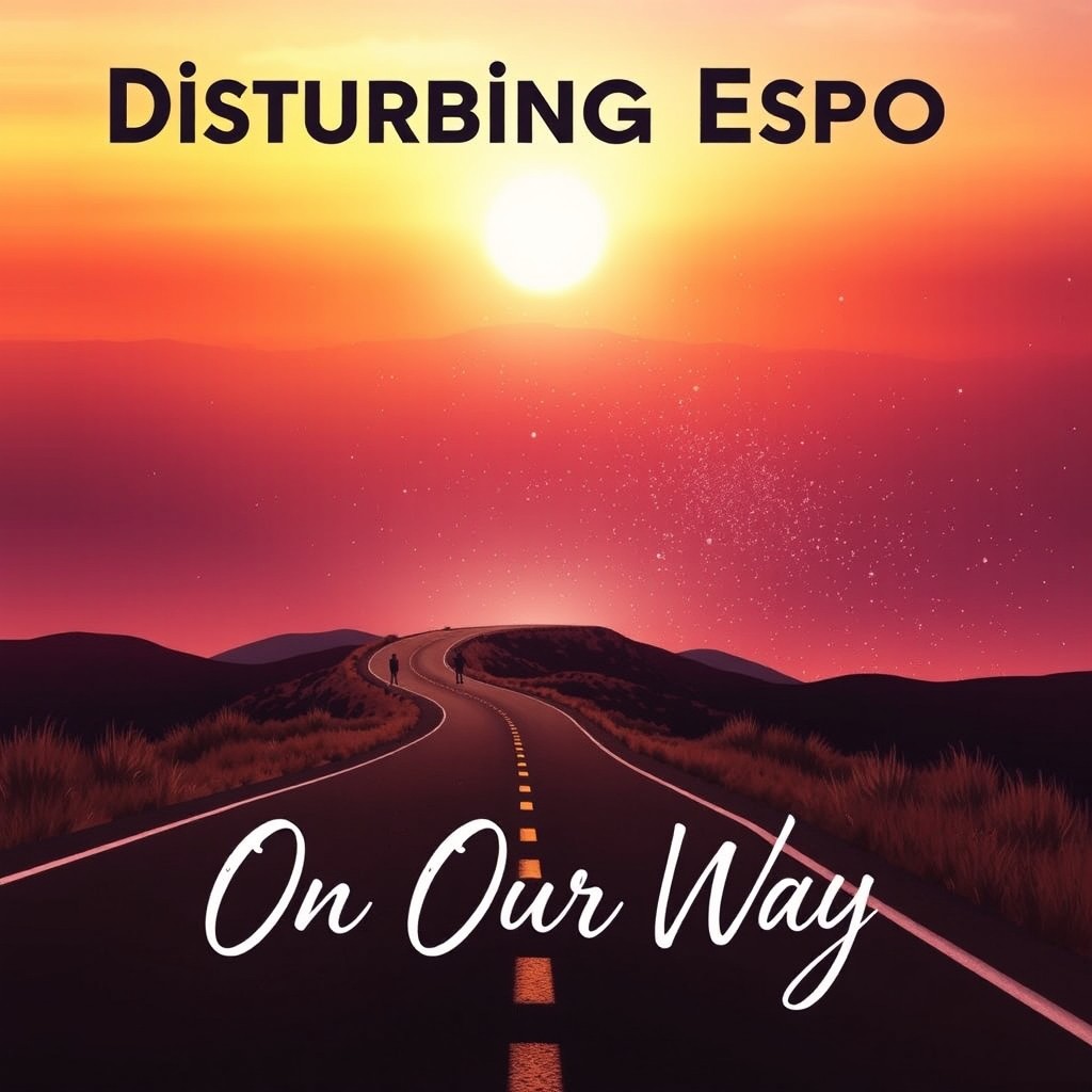 A compelling CD cover design for the album titled 'Disturbing Espo - On Our Way'
