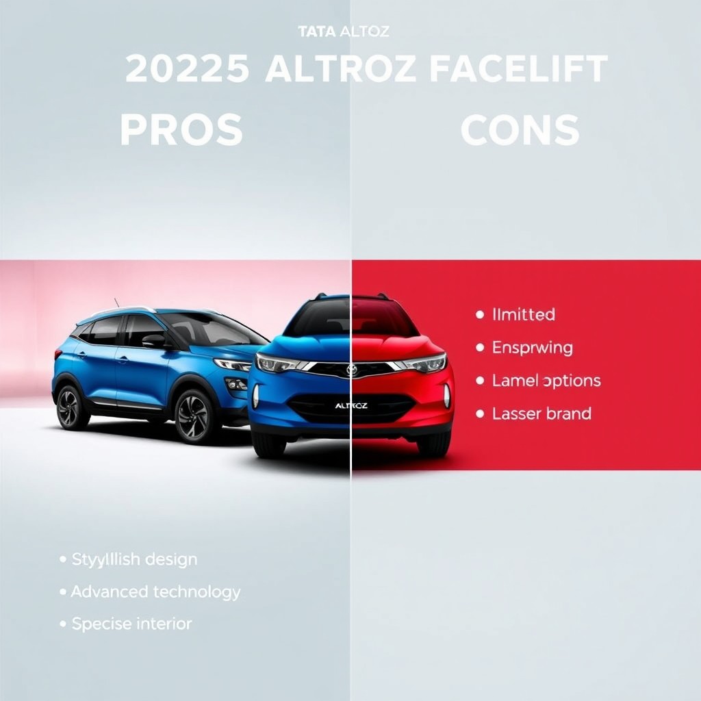 A sleek and modern thumbnail design showcasing the 2025 Tata Altroz facelift