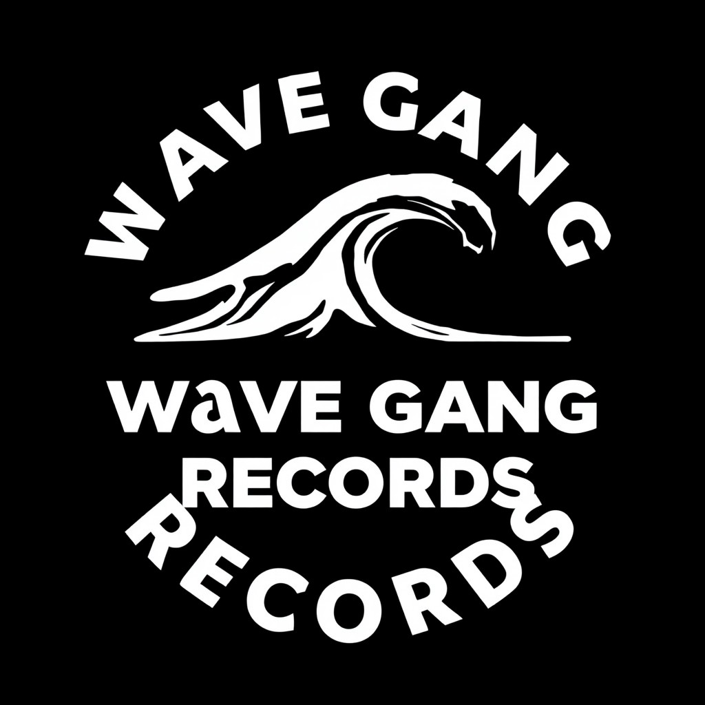 A record label cover featuring the text 'Wave Gang Records' in bold white letters prominently displayed