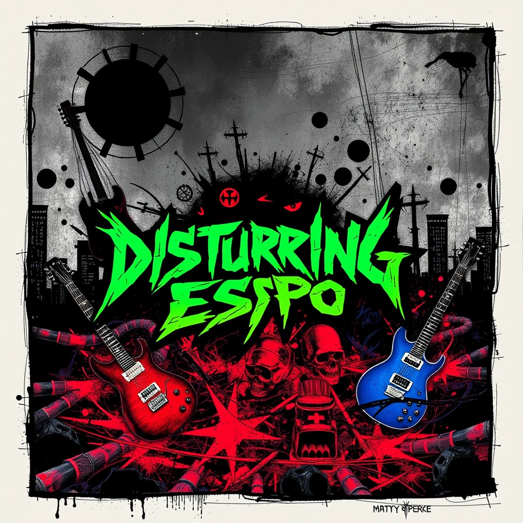 An album cover for the rock group 'Disturbing Espo'