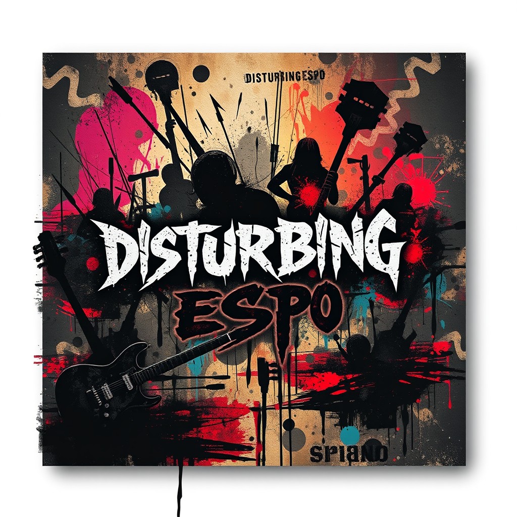 An album cover for the rock group 'Disturbing Espo'