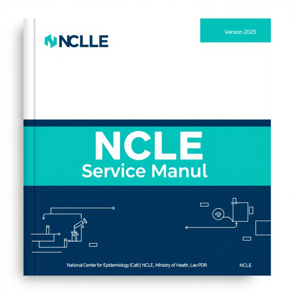 A professional and modern service manual cover titled 'NCLE Service Manual' with the subtitle 'Version 2025'