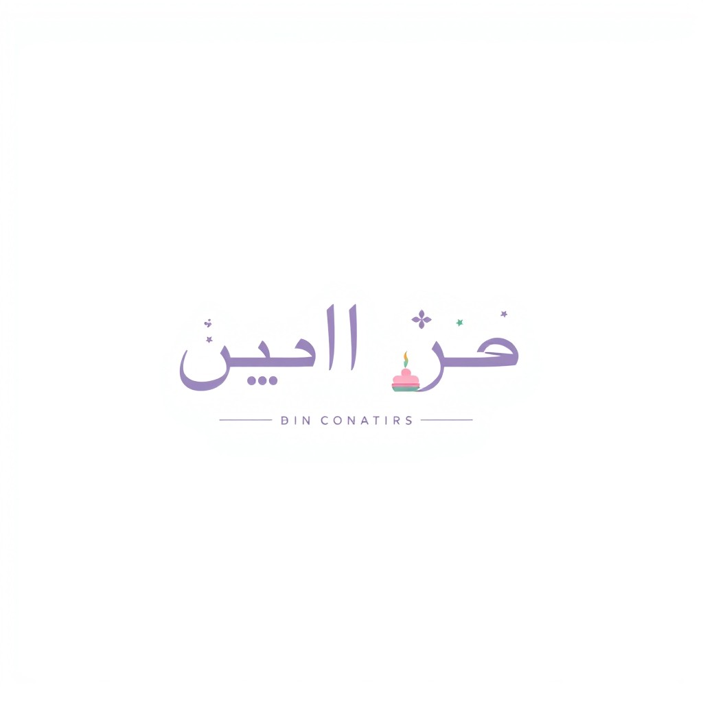 A minimalistic logo design for a brand named 'ب نان فانتزی', showcasing elegant Persian typography