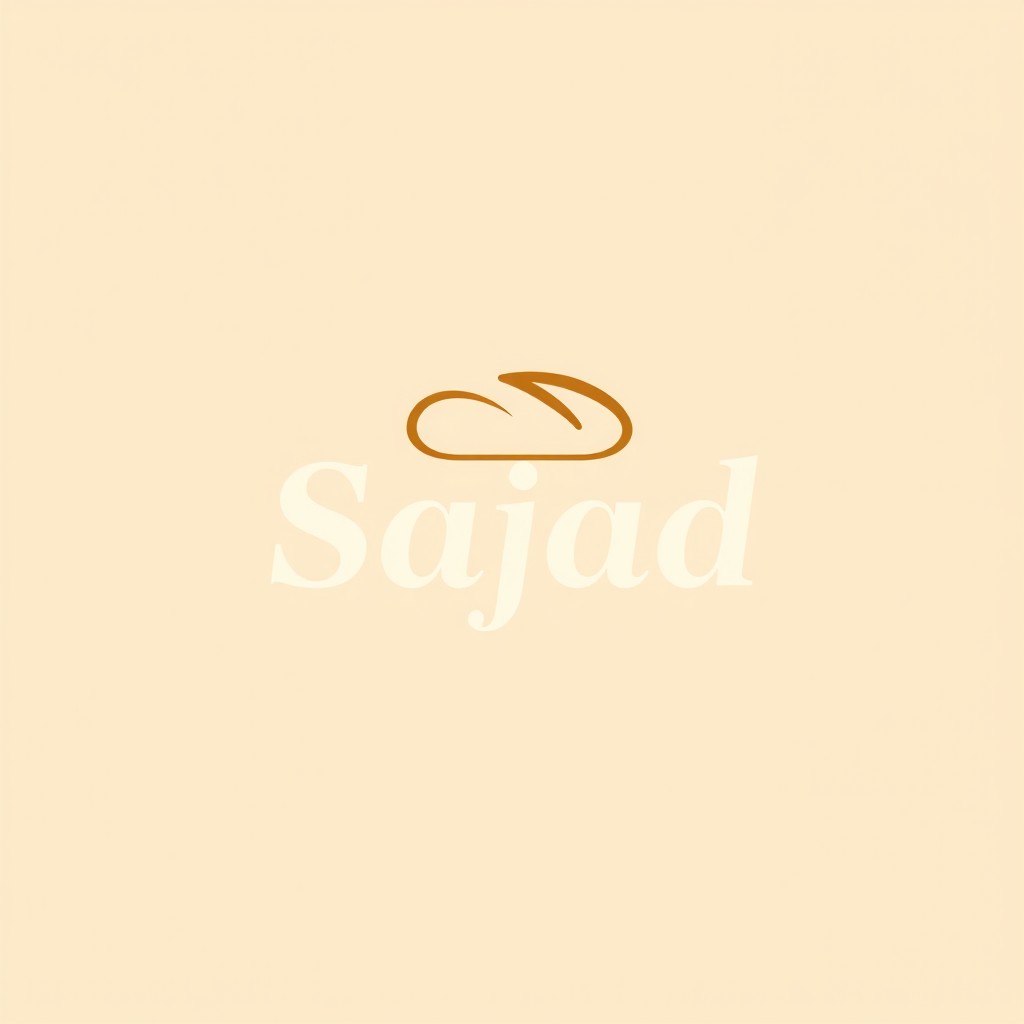 A minimalistic logo design for a fantasy bread brand named "Sajad"