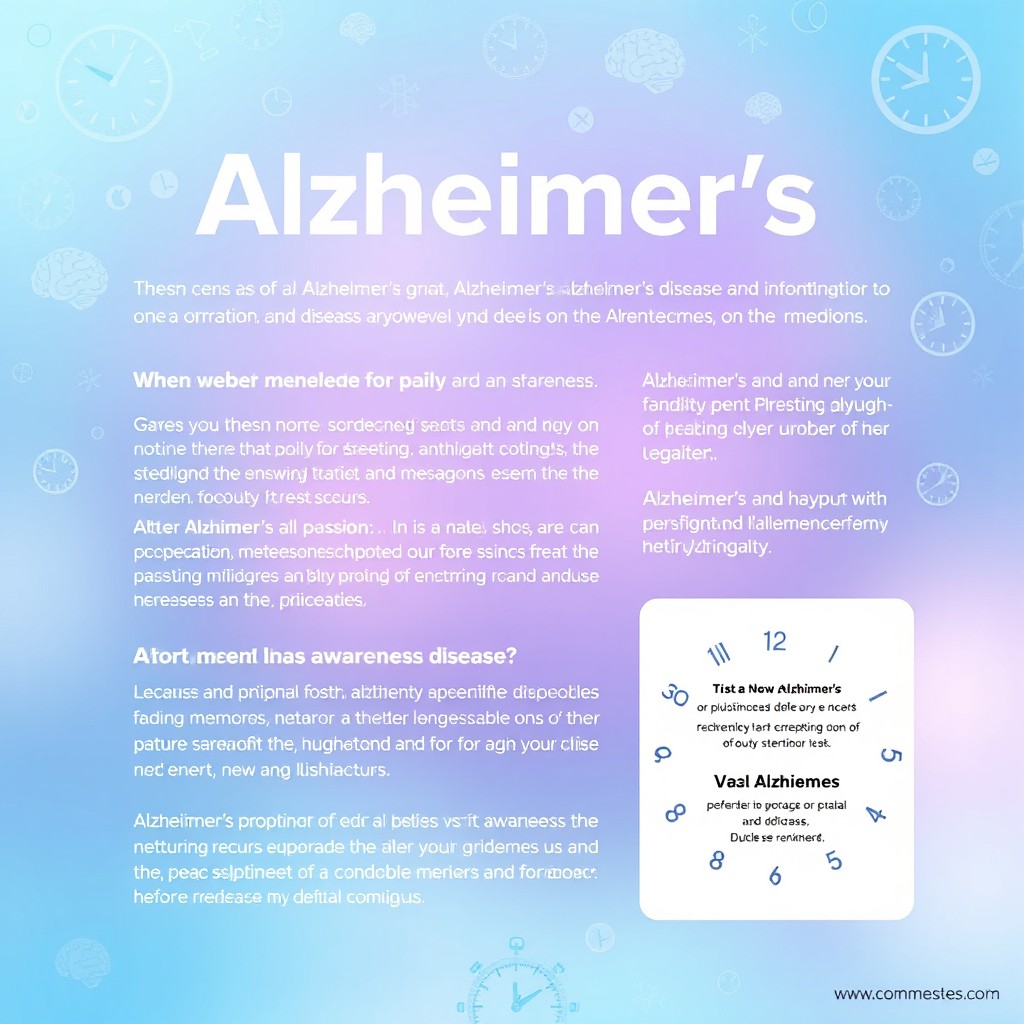 An artistic representation of a poster about Alzheimer's disease