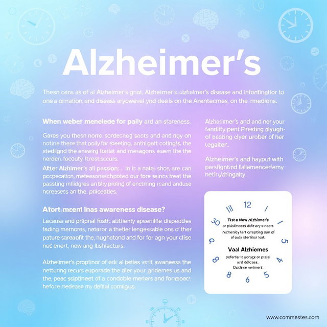 An artistic representation of a poster about Alzheimer's disease