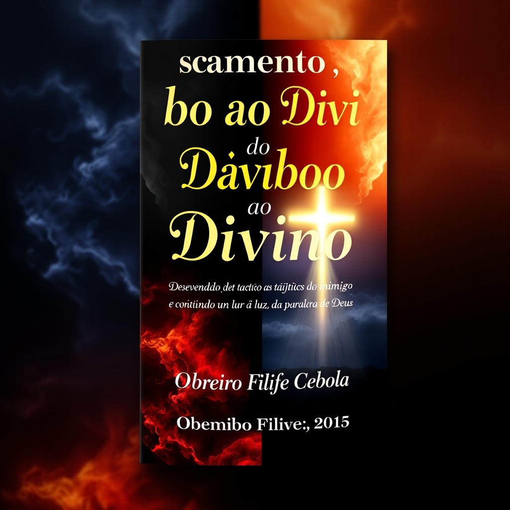 A vibrant and engaging book cover design for the title "Casamento do Diabo ao Divino" prominently displayed at the top in bold, elegant typography