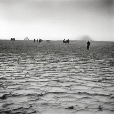 During the Dust Bowl of the 1930s, many farmers experienced barren lands due to severe drought and soil erosion.
