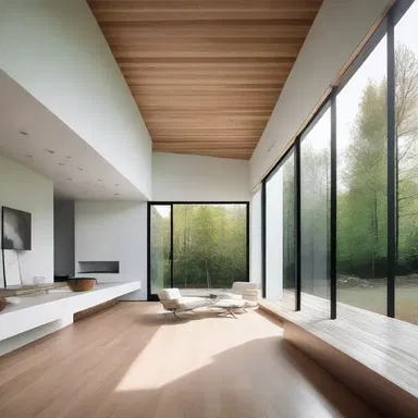 The modern minimalist style of the house was characterized by barren spaces, clean lines, and a lack of ornamentation.