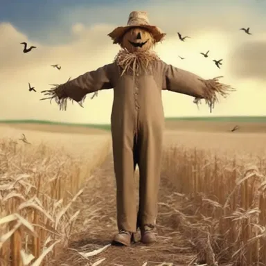 Why did the scarecrow leave his field? Because the barren land provided no shelter for him to scare away birds!