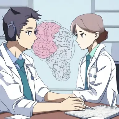 In the latest episode of the medical anime series, the protagonist undergoes a pneumoencephalogram to diagnose their brain condition.
