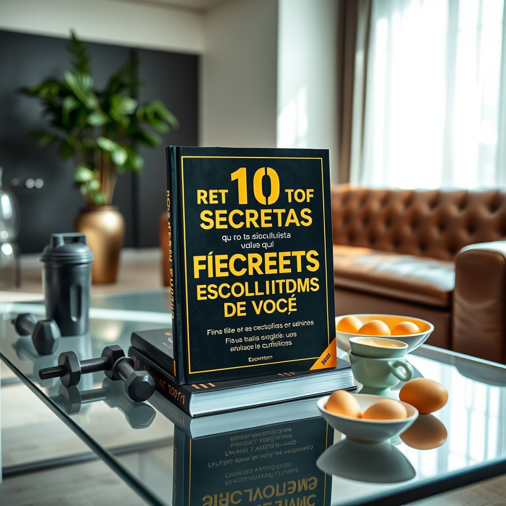 An e-book cover titled '10 Receitas Secretas que os Fisiculturistas Escondem de Você'