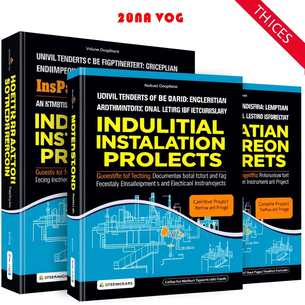 A set of three volumes of educational books targeting undergraduate students on how to develop industrial installation projects