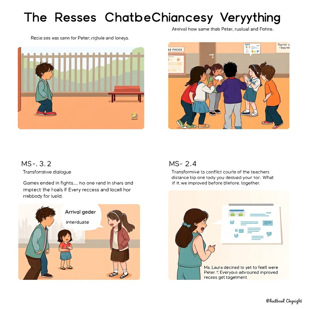 Storyboard titled 'The Recess That Changed Everything'