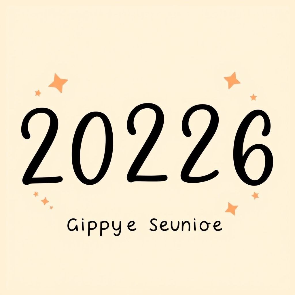 A stylish and unique profile picture design for the 2026 graduating seniors, featuring a fun and chic font for the text