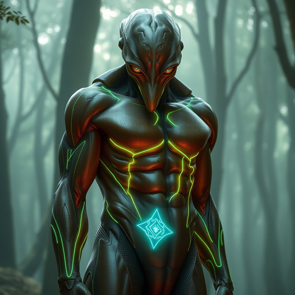 A genetically enhanced human stands tall at 2