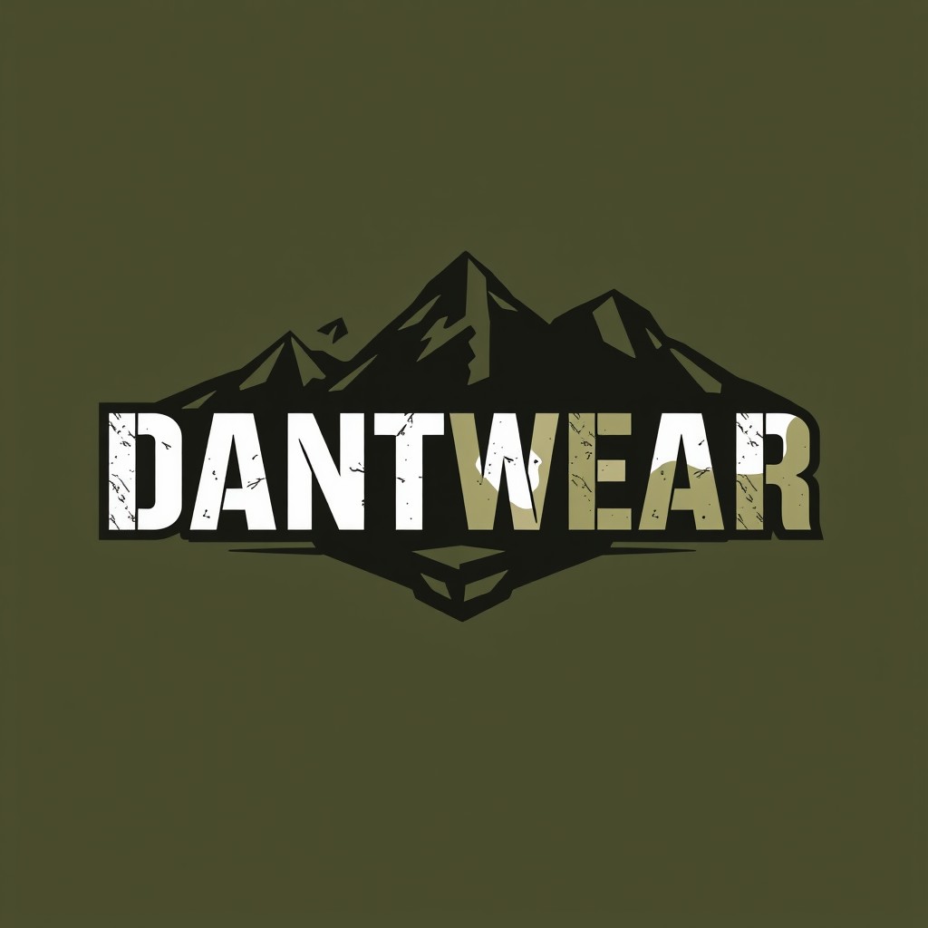 A logo design for a tactical clothing brand named 'DANTWEAR'
