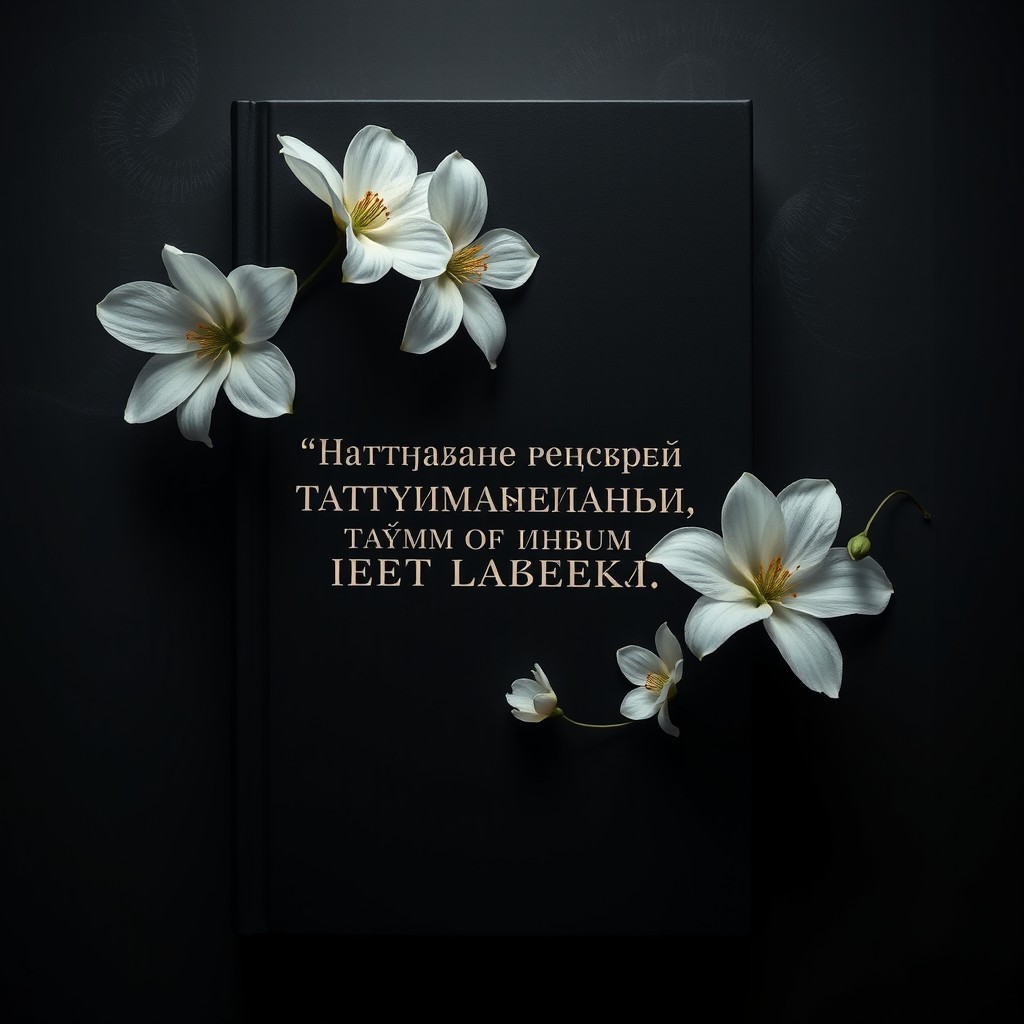 A dark book cover featuring the beautiful typography of the phrase "Затуманенный разум ищет лазейки" at the center