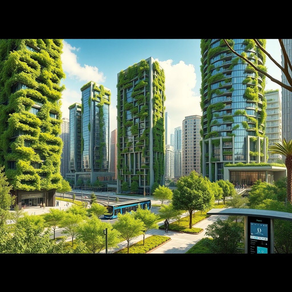 Welcome to Neo Terra, a groundbreaking sustainable city in 2050 where innovation meets nature