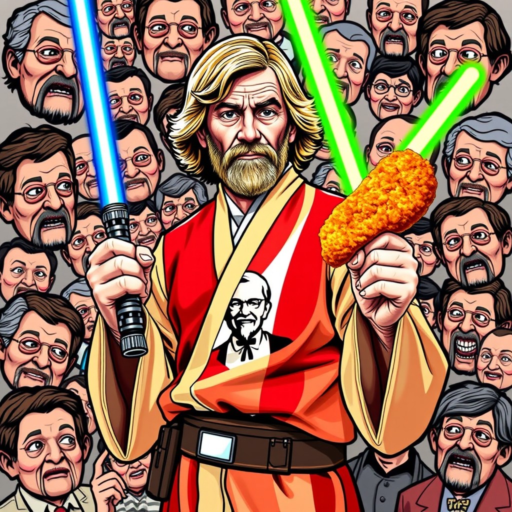 Obi-Wan Kenobi reimagined as 'Obi Wan Kentacky', depicted in a humorous brainrot meme style