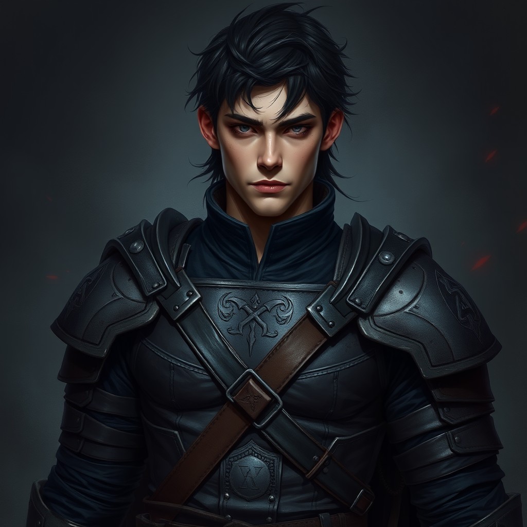 Xaden Riorson, a brooding, tall and athletic young adult male with dark, almost black hair and piercing gray eyes that seem to see right through you