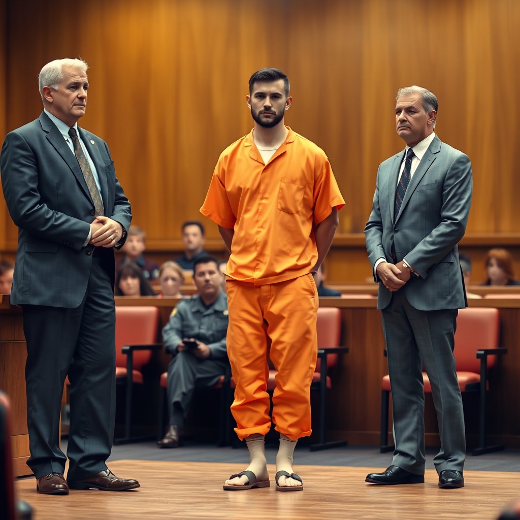 A realistic depiction of an American courtroom scene