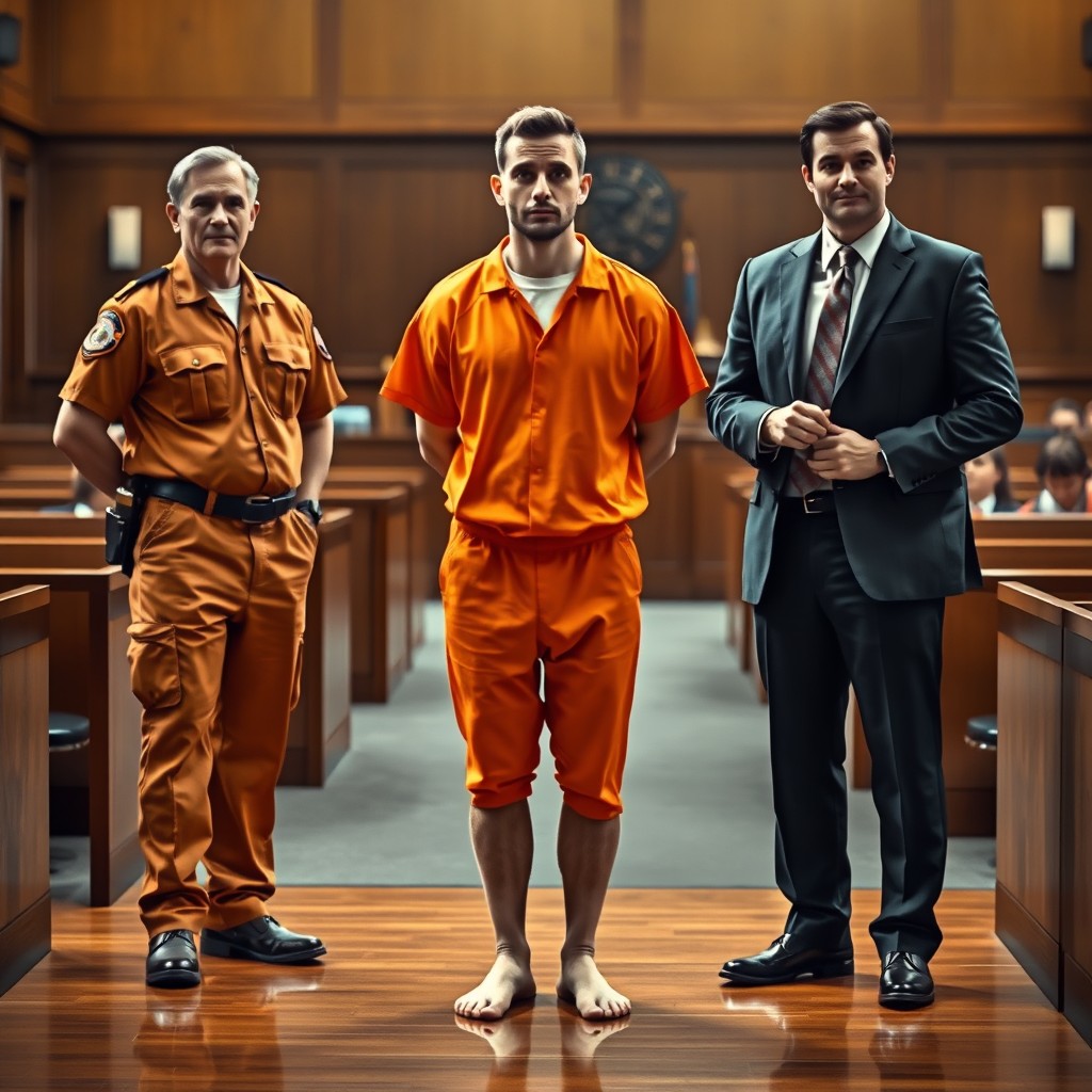 A realistic depiction of an American courtroom scene