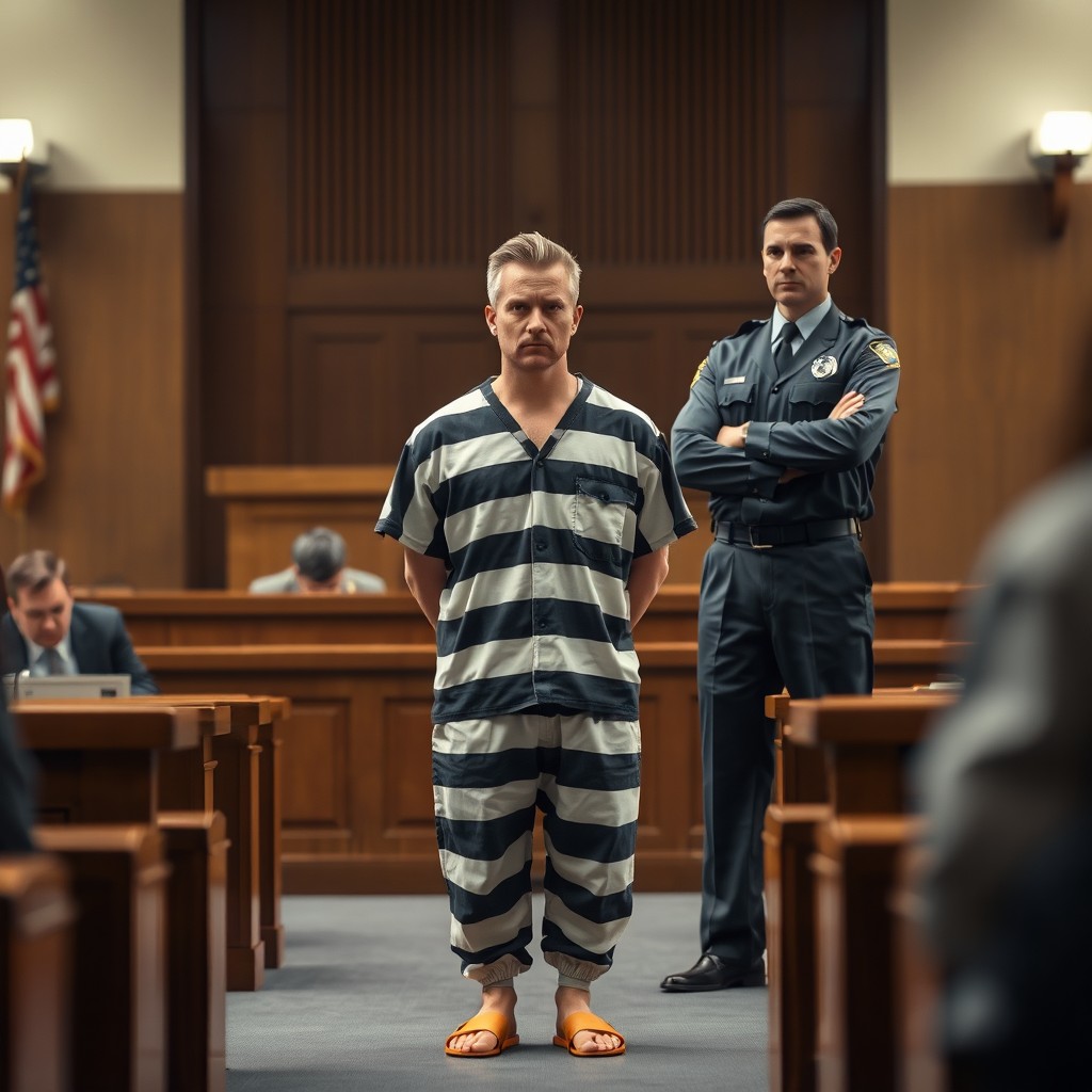 A realistic depiction of an American courtroom scene