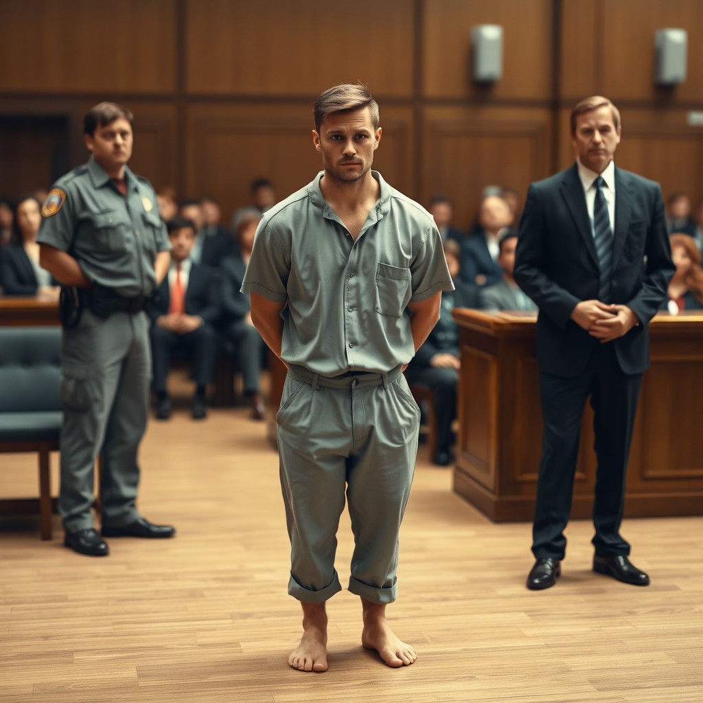 A realistic depiction of an American courtroom scene