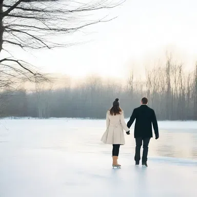 In the winter, the congelation of the pond created a magical setting for couples to skate hand in hand.